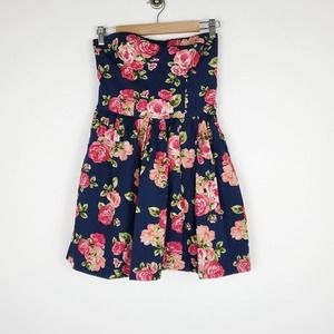 Forever 21 Floral Strapless Dress